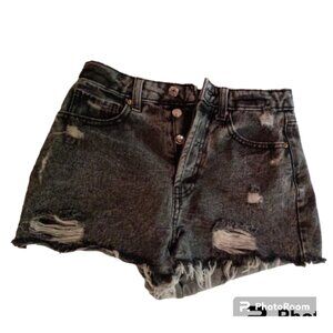 Wild Fable button fly distressed denim shorts sz 0